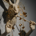 Front of rabbit sculpture