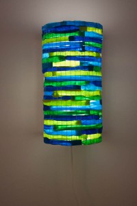 Blue and green Lighting fixture