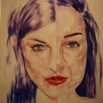 Painted Portraits composed of small skin colored polygons