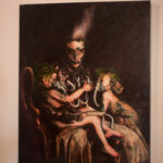 "The Usury of God (Translating Theotokos)" By MANDEM. mixed media painting.