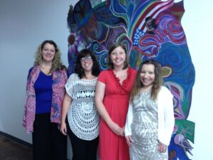 From left to right: Ann Rowson Love, Sara Scott Shields, Holly Hunt, Lisa Lisano