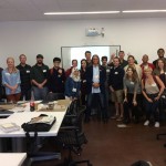 Group photo of students with Chris Bruning