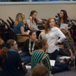 Small group of students conversing