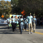FSU Homecoming Parade, students walking