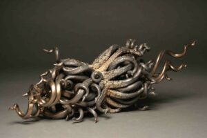 Mark Walnock, Divided Roots, 2014, ceramic,  5.5 x 5 x 14.