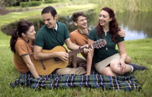 Kelsey Petersen, Kevin Barber, Evan Reynolds White, and Lisa Egan Woods in Asolo Rep's presentation of its 2015 New Stages Tour, an FSU/Asolo Conservatory for Actor Training production of "Twelfth Night." Photo by Annamae Photo. Photo taken at The Ringling, the State Art Museum of Florida.