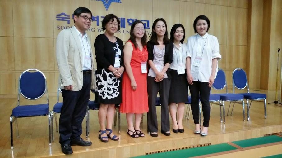 Dr. Saejune Kim (far left) at Sookmyung Women's University