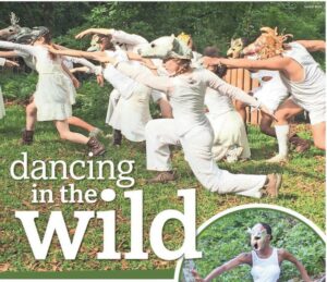 Florida Wildflower Foundation Annual Benefit event, CAI members performing choreographic works with local artist Linda Hall's hand-made masks