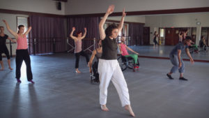 Beth Gill working with AXIS dance company