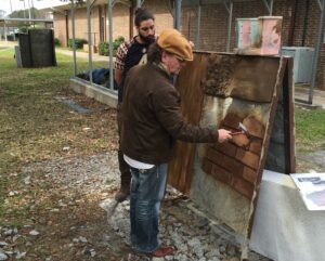 Zsolt visits the class to offer advice as they worked on their sample boards