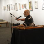 Paul McAuliffe, storyteller and flute maker at the performance evening.