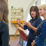 Second Lady Karen Pence (left) tours the FSU art therapy program with First Lady of Florida Ann Scott (right) at the launch of her new initiative, Art Therapy: Healing with the HeART on Wednesday, Oct. 18, at Florida State University. (FSU Photography Services)