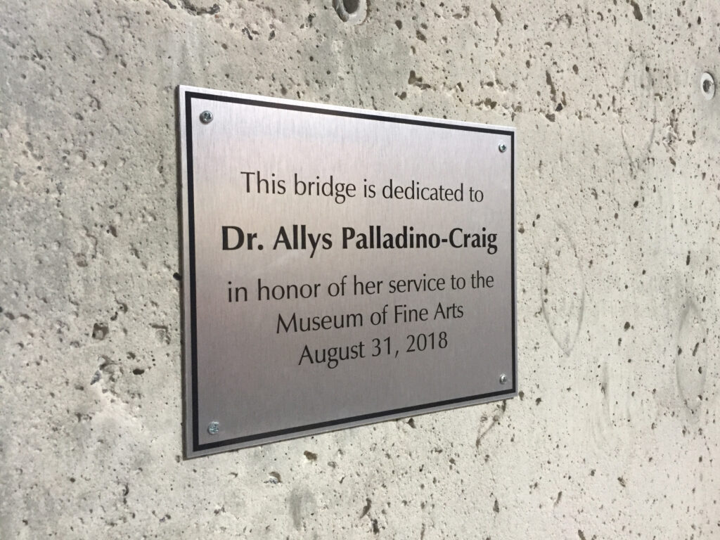 Thank you, Allys Palladino-Craig, Founding MoFA Director