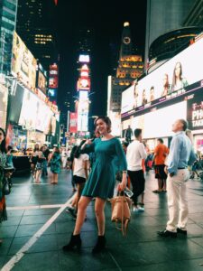 ARTS in NYC student in Time Square