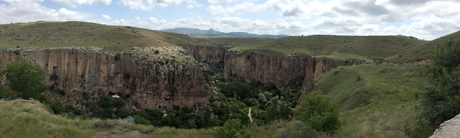 The Ihlara Valley, Cappadocia, where Yılanlı Kilise is located.