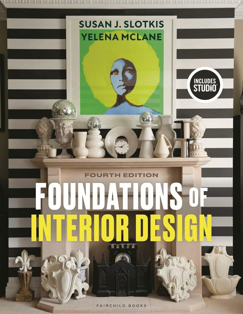 the cover of the book foundations of interior design