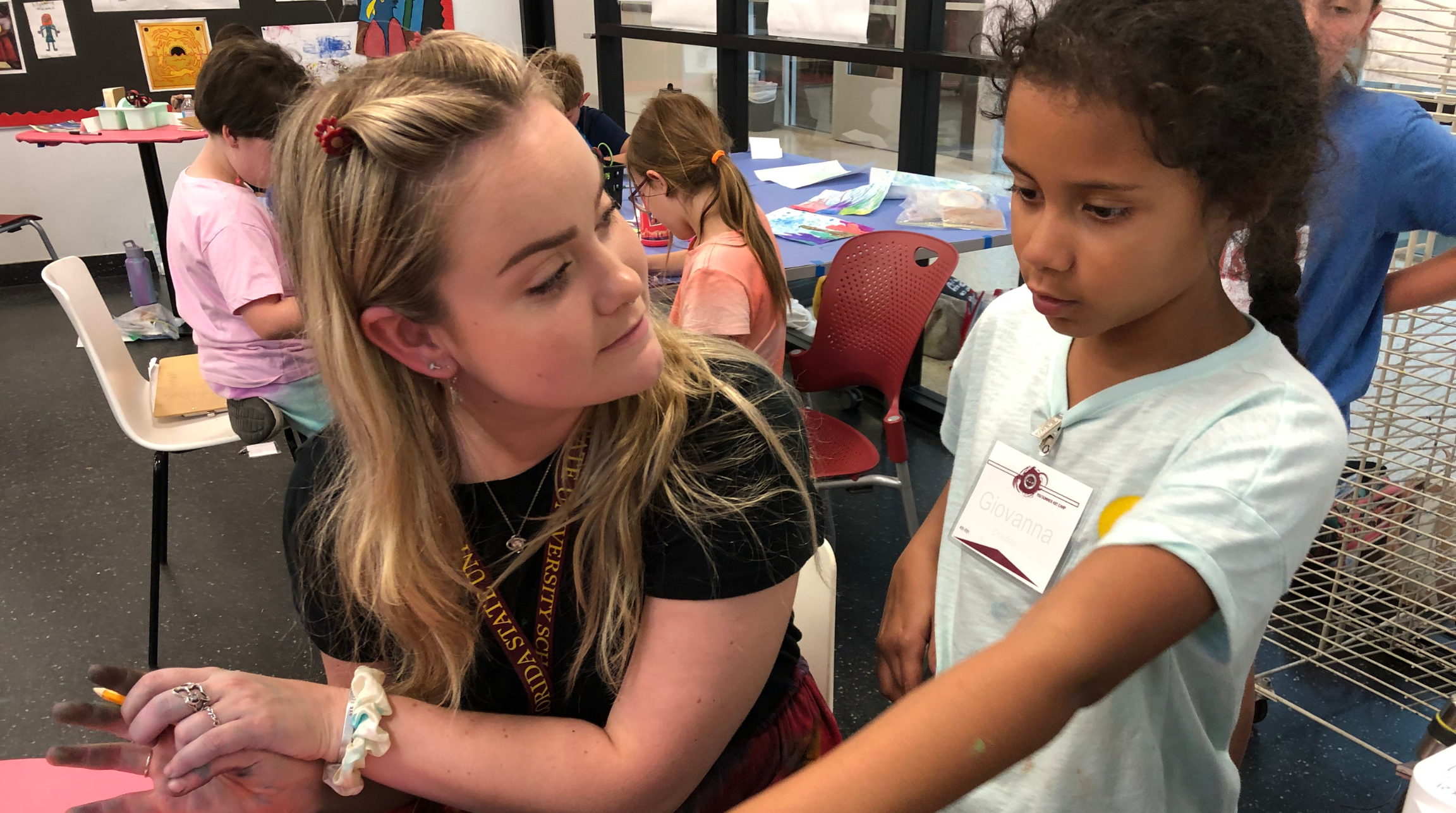 Art Teacher Certification Student in classroom