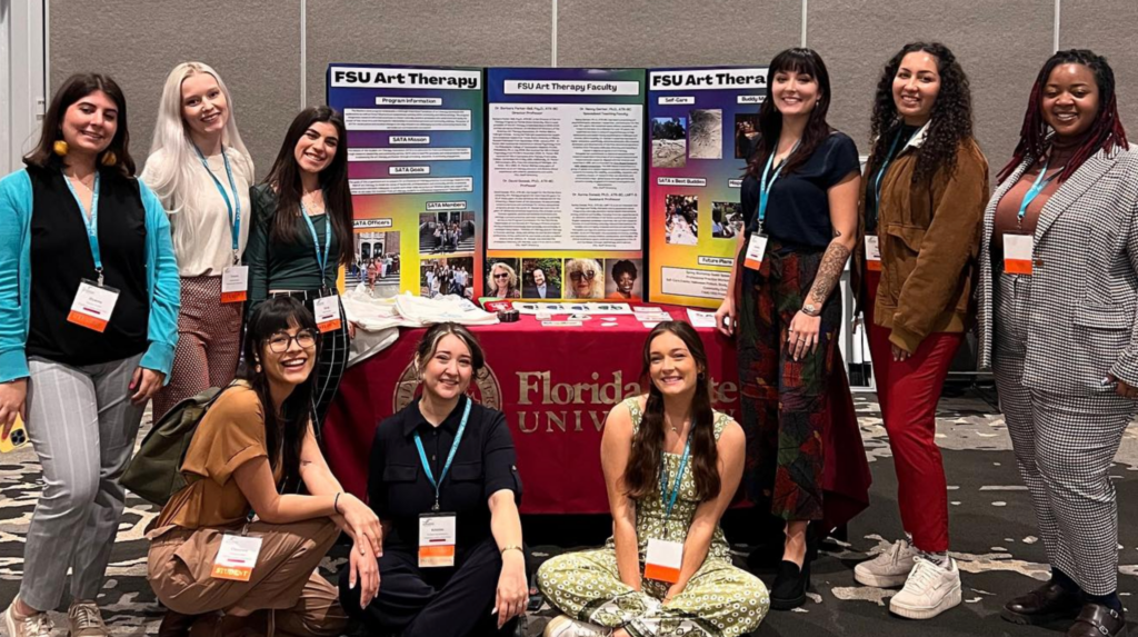 Art Therapy students at a conference