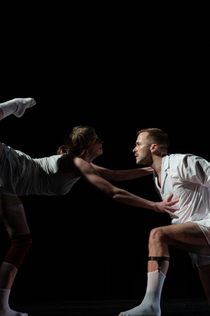 Two dancers in action