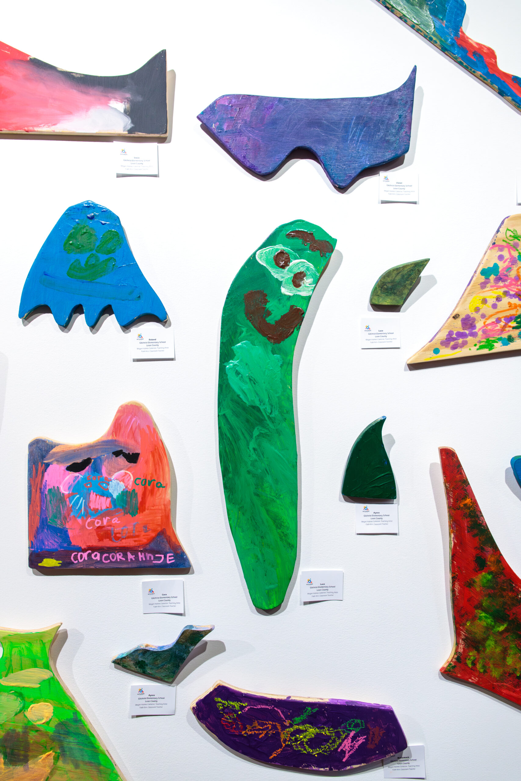 group of art on wall