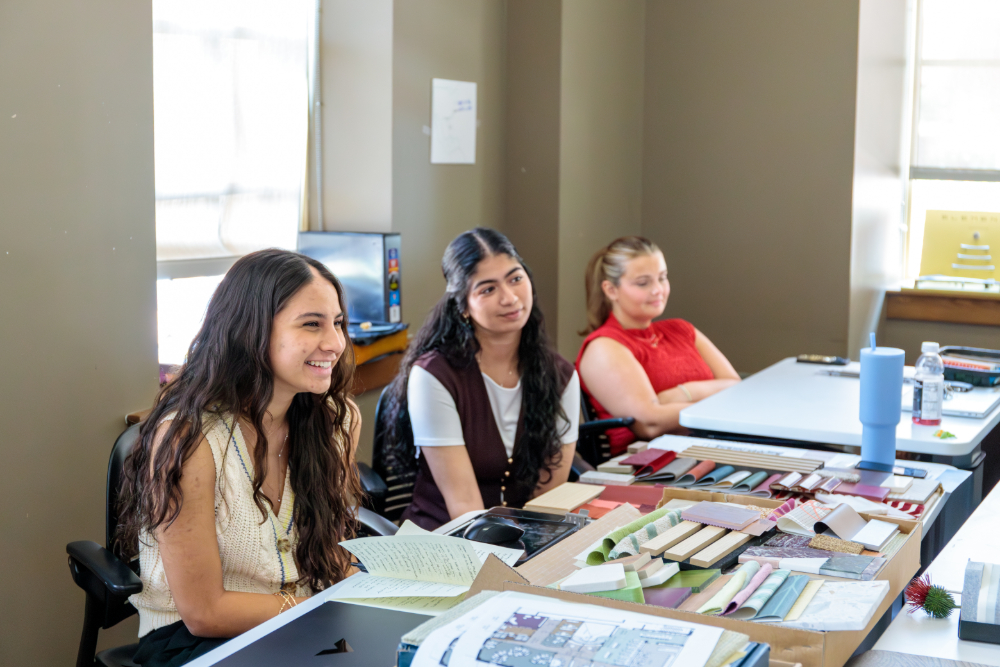 students in a design class