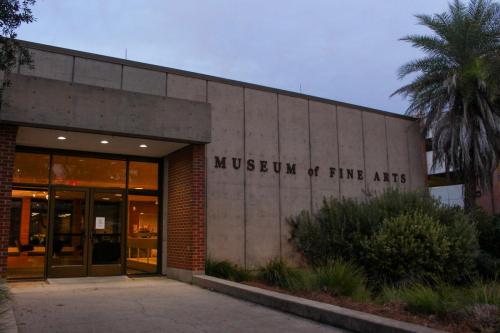 The Museum of Fine Arts at dusk